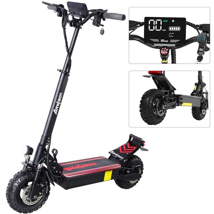 Arwibon Q30 Foldable Electric Scooter for Adults | 2500W Power, 48V Battery - Electric Scooter