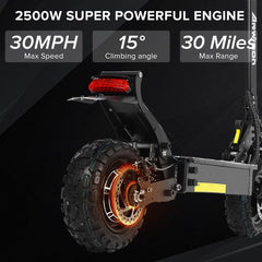 Arwibon Q30 Foldable Electric Scooter for Adults | 2500W Power, 48V Battery - Electric Scooter