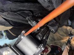 A pair rubber sleeves for the steering column of the Q13Pro electric scooter.