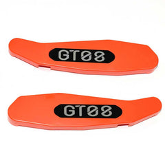 Scooter GT08 avec une paire de couvre-fourches arrière orange (avec entretoises de logo)