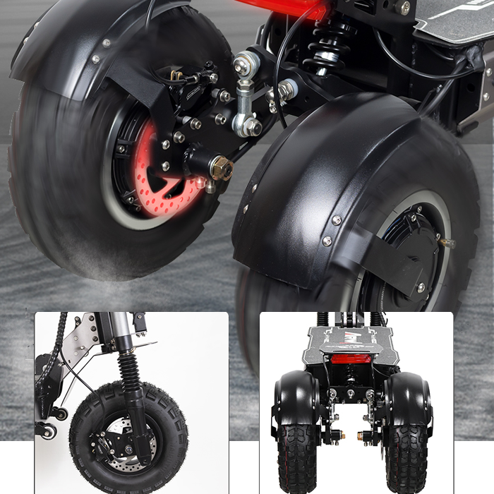 Arwibon MT30 Heavy Duty Three Wheels Foldable Electric Scooter for Adults